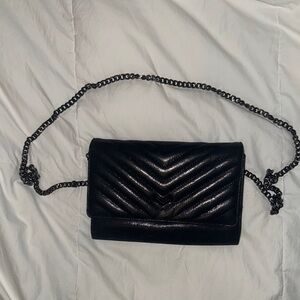 Black Quilted Chain Shoulder Bag
